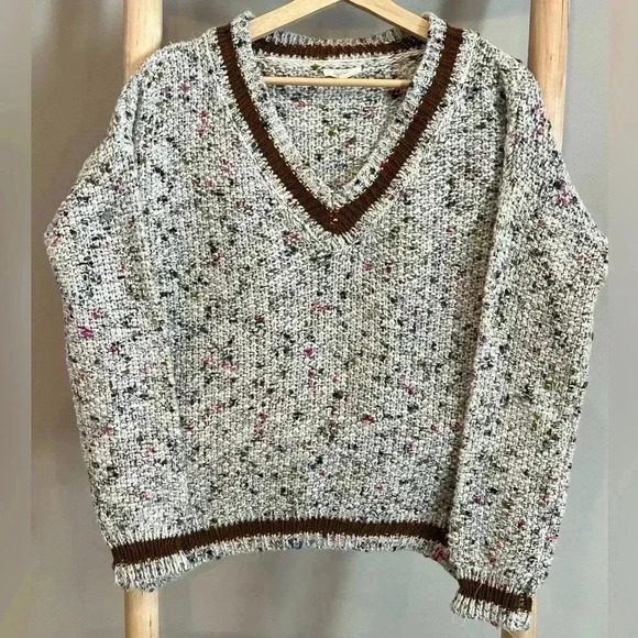 Mystree oversized small V-Neck knit Sweater - Picture 1 of 9